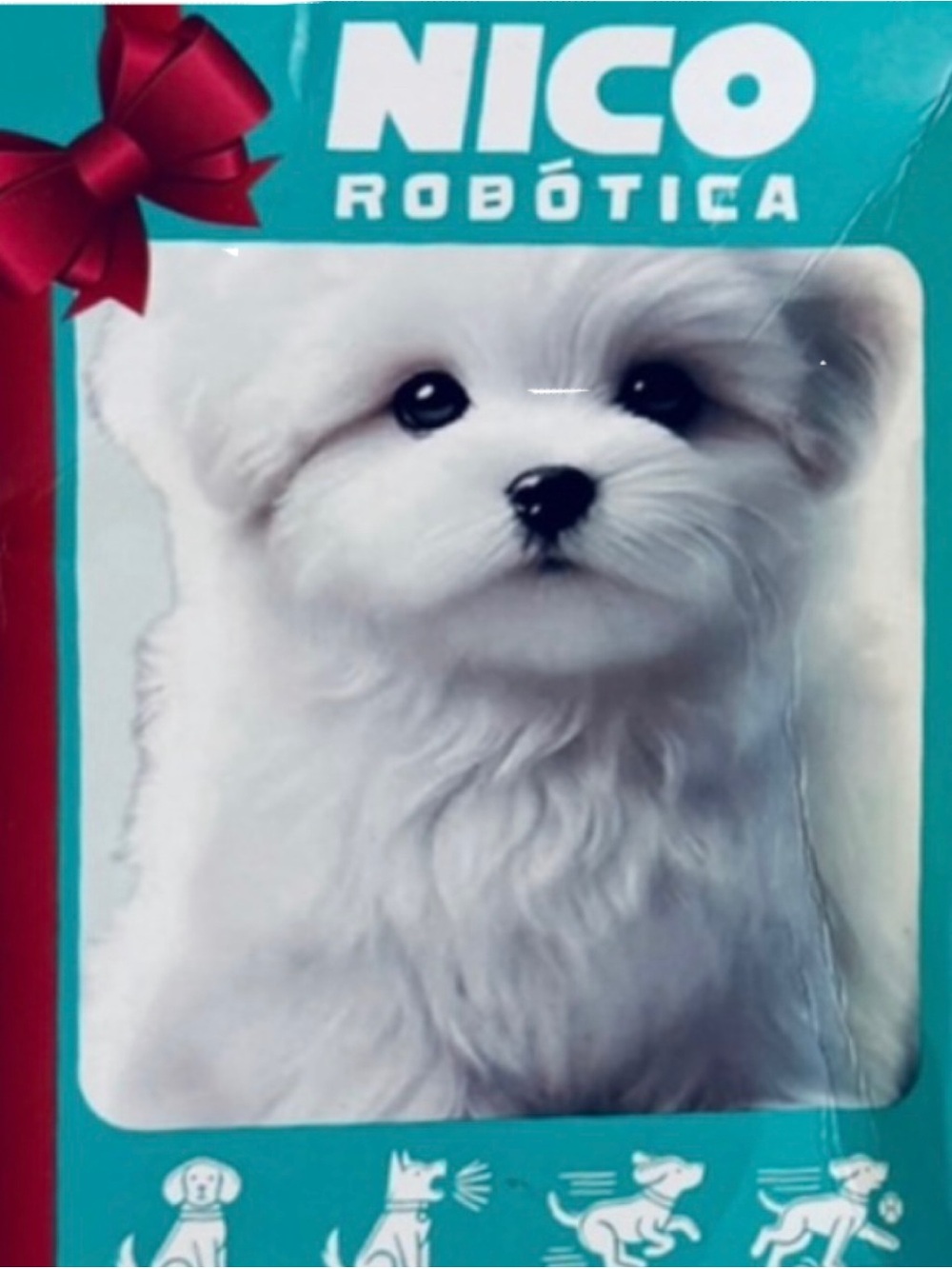 New! Cute!  NICO Robot Dog / PuppyWhite Plush Toy- Interactive, Walking, Barking